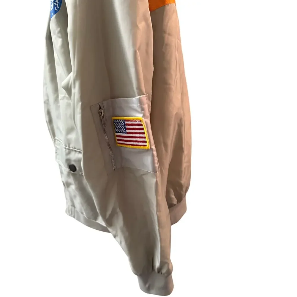 ASSTSERIES NASA Silver Reflective Techwear Aerospace Bomber Jacket, Size XL